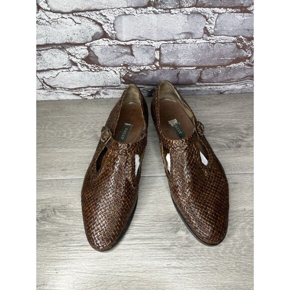 VTG Bally Seville Leather Woven Monk Strap Loafers Shoes Brown Men 8.5M US/42EU main image 9
